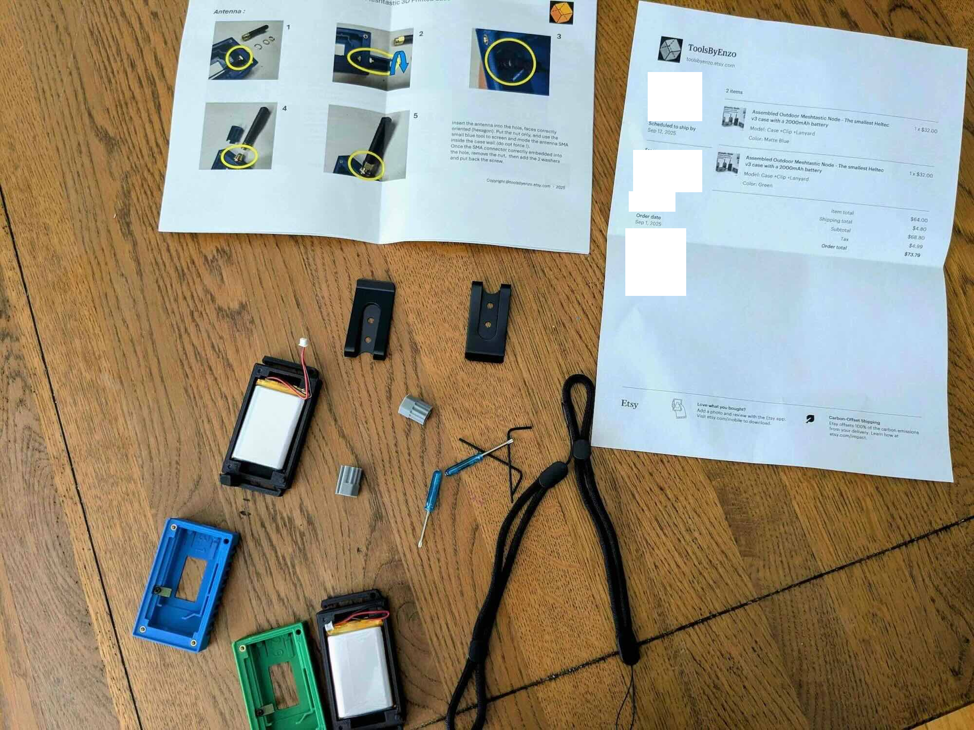 Unboxing a couple Meshtastic cases and batteries from ToolsByEnzo.