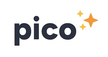 pico logo with stars after the name