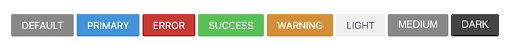 SpryCSS buttons, default, primary, error, etc